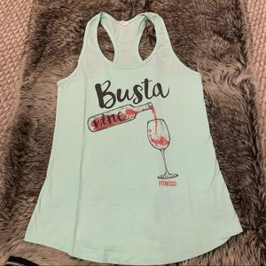 Busta Wine Seafoam Green Racerback Workout Tank Top